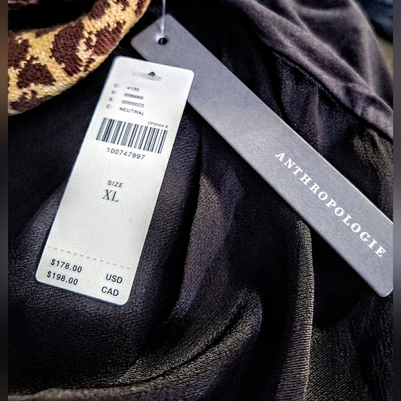 NWT Anthropologie The Gemini Cap-Sleeve Leopard Sweater + Tank Dress Set - Picture 5 of 5